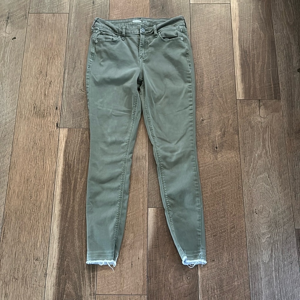Old navy green Rock Star super skinny jeans